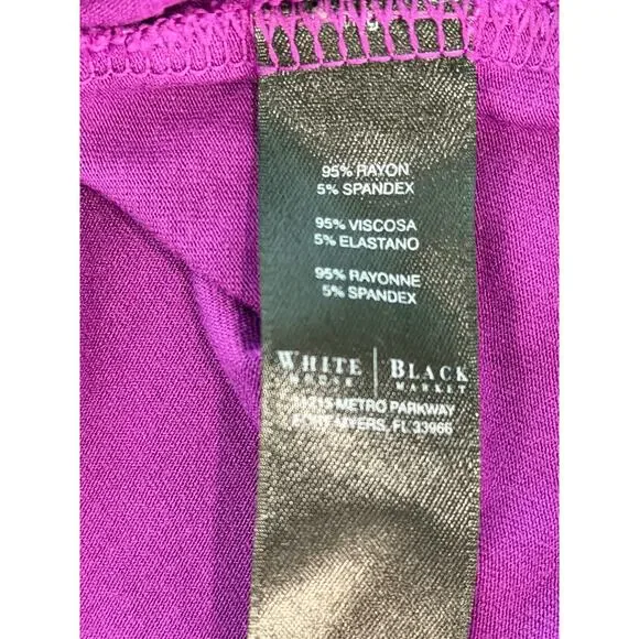 WHBM Purple Sleeveless V‑Neck Circle Detail Stretch Top Women’s S EUC - Picture 6 of 8